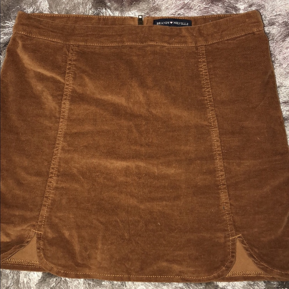 suede light brown mini skirt